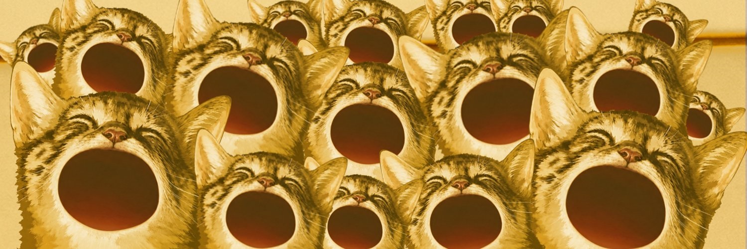 A wall of Popcate cats screaming together