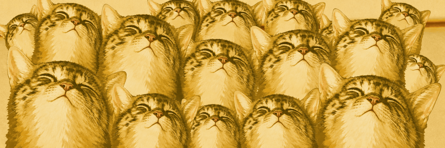 A wall of POPCATE faces stacked together